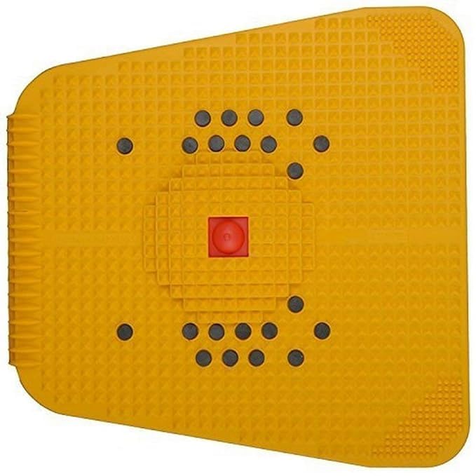 Image of Foot Massage Acupressure Mat, Yellow, Blood Circulation Power Manual Mat