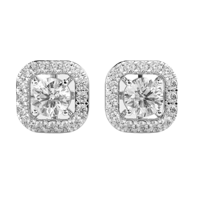Clous d'oreilles solitaires en argent 925 plaqué or au design de luxe intemporel