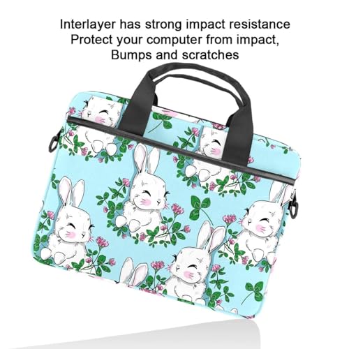 Sac d'ordinateur 13 pouces robuste contre les chocs imprimé lapin coloré - 5
