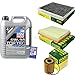 Produktbild QR-PARTS 69372473 Filter Set Inspektionspaket 5 Liter Liqui Moly Motoröl Top Tec 4600 5W-30 MANN-FILTER Innenraumfilter Luftfilter Ölfilter