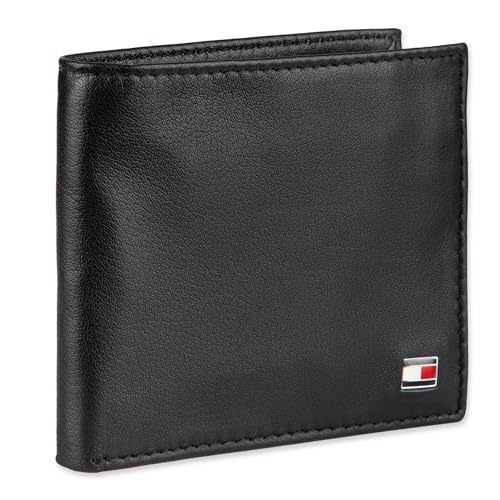 Carteira masculina de couro Tommy Hilfiger, com tecnologia RFID