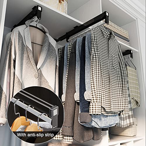 Tringle à vêtements extensible pour optimiser et ranger une armoire étroite