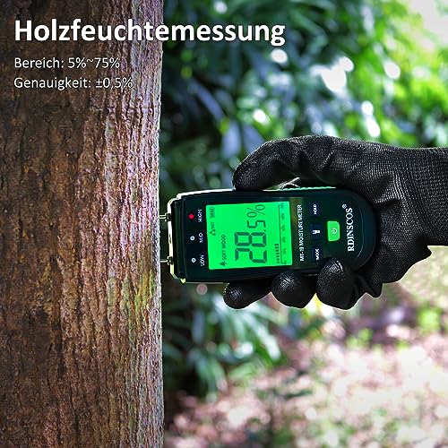 Feuchtigkeitsmessgerat Feuchtigkeitsmesser Detector Feuchtigkeitsdetektor Detector Pin-Typ Holzfeuchtemessgerat hörbarer Feuchtigkeitsmesser furHolz Brennholz wande Baustoffen