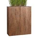 Pflanzwerk® Pflanzkübel Fiberglas Divider Rost Braun 72x60x25cm XXL *Frostbeständig* *UV-Schutz...