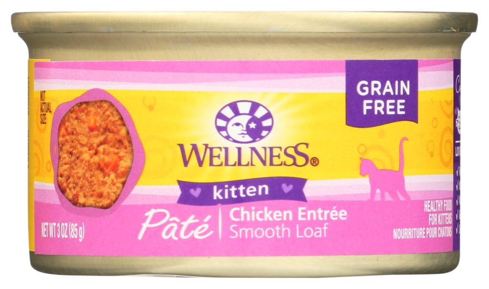 Wellness Pet Products Cat Food - Kitten Recipe - Case of 24 - 3 oz.