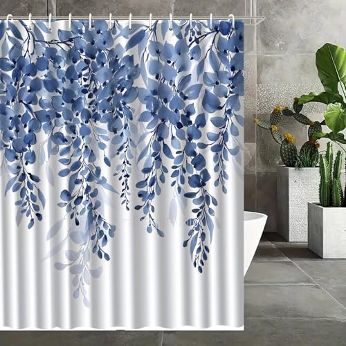 Rideau de douche fleurs imprimées en polyester imperméable lavable en machine, 150 x 210 cm - 2