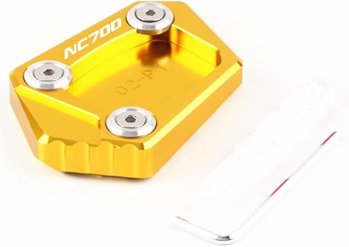Motorcycle Foot Stand Side Enlarger Kickstand Stand Extension Plate Pad Compatible with HONDA NC700S NC700X NC750S NC750X 2012-2015 NC700S/X, Gold