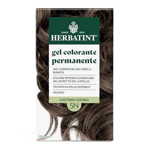 Herbatint Permanente Haarfarbe Gel 5N Hellbraun - 170 ml | Ammoniakfrei, 100% Abdeckung für weißes Haar | für empfindliche Haut, mit 8 natürlichen Bio-Extrakten – Bild 3