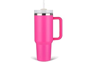 Stanley 40oz Tumbler with Handle Keeps Drinks Cold or Hot for Hours (Hot Pink)