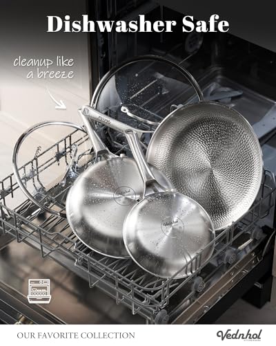 Image of Titanium Pans for Cooking, 12' Upgrade Non-Toxic Frying Roaster with Lid | Titanium Hammered Pro skillet,PFAS /PFOA /PTFE Free Cookware, Dishwasher&Oven Safe, Kitchen Induction Compatible