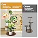 GEEBOBO 3 Tier Plant Stand Indoor, Metal Wood Plant Stands For Indoor Plants Multiple, Corner Tiered Flower Plants Shelf Stand for Living Room Bedroom, Brown