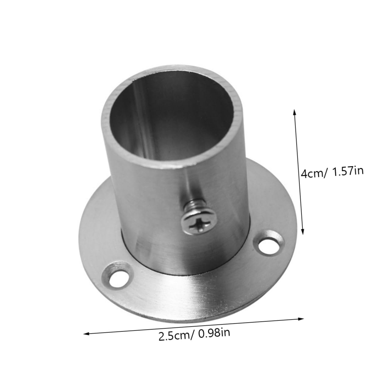 Ciieeo 2pcs Round Hanging Rod Holder Cast Clothes Rod Bracket for Wardrobe Tube Includes Mounting Elegant Finish for Use