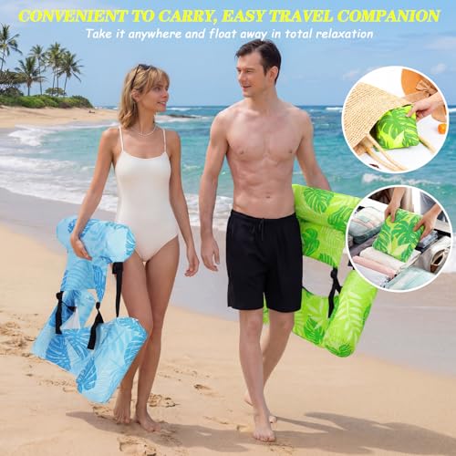 Sonwyoung 3 Pcs Inflatable Pool Floats Adult,Tropical Leaves,Colorful by Sonwyoung - Used condition - Image 7