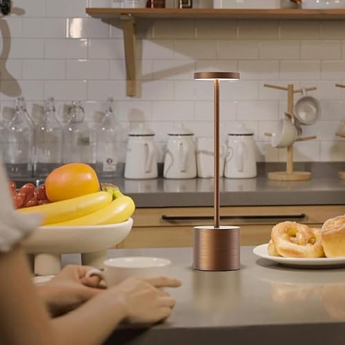 Miniatura 6 de JALVDE - Paquete de 2 lámparas de mesa recargables de escritorio de lectura sin deslumbramiento luz LED de rompecabezas para funcionar con batería