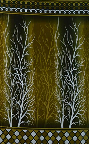 Image of Home Sizzler 4 Piece Eyelet Polyester Door Curtain Set - 7ft, Green