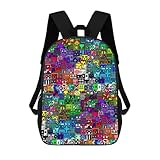 Photo Gallery kkarnxor zaino dash da gioco geometry, zaino nero leggero e regolabile con tasche laterali in rete per viaggi e sport all aria aperta, borsa per laptop di grande capacità per ufficio aziendale Photo Gallery kkarnxor zaino dash da gioco geometry, zaino nero leggero e regolabile con tasche laterali in rete per viaggi e sport all aria aperta, borsa per laptop di grande capacità per ufficio aziendale