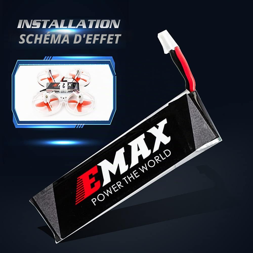Goolsky Compatible avec drone pilote EMAX EMAX Tinyhawk Freestyle EMAX Tinyhawk S EMAX Tinyhawk S EMAX Tinyhawk 4,35 V 450 mAh Lipobatterie
