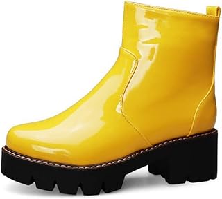 yellow short boots