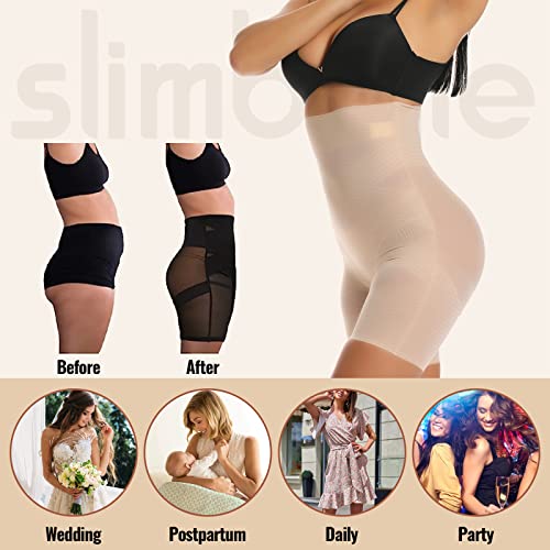 Slimbelle Shapewear Shorts For Women Tummy Control High Waisted Body Shaper Thigh Slimmer- Nude S #TOP4