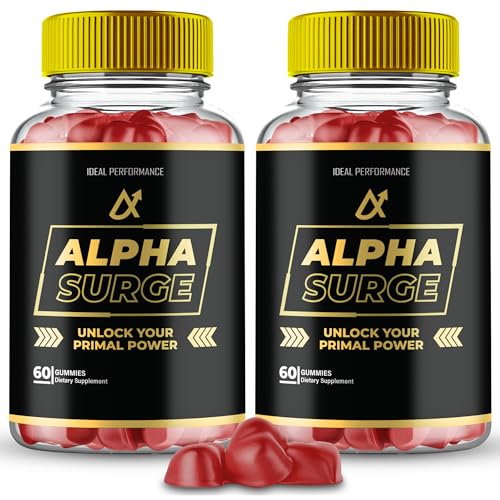 Alpha Surge Gummies, Official Alpha Surge Gummies for Men - Maximum Strength Performance, All Natural Support Overall Health and Wellness, AlphaSurge Advanced Formula Support Gummy Reviews (2 Pack)