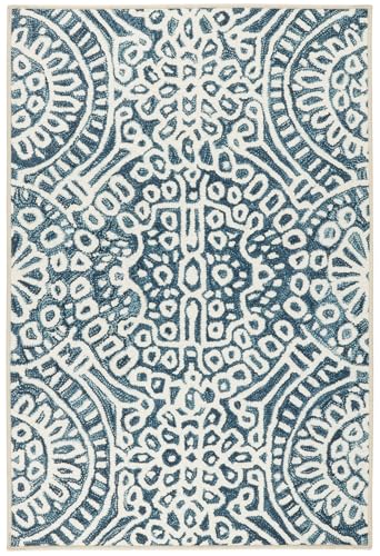 Dash and Albert Temple Ink Machine Washable Area Rug -