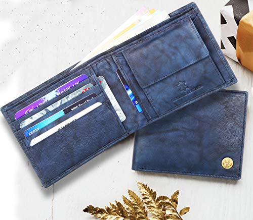 Image of WILDHORN RFID Protected Leather Wallet for Men,Black