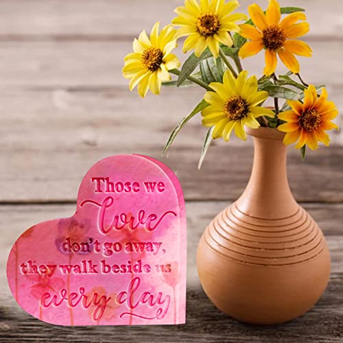 Epoxy Resin Molds 4 Pieces Silicone Casting Molds, Heart Memorial Sign Condolence Grief Signs for DIY Craft Home Decor Office Sign Sympathy Table Decorations - Thumbnail 7