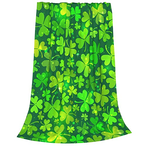 Couverture polaire Saint-Patrick plaid trèfle vert léger genoux - 2
