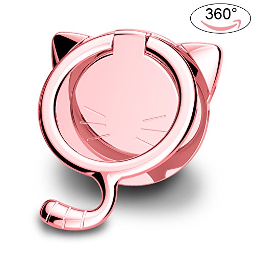 Phone Ring Holder- Small Cat (Cat1-Rose Gold)