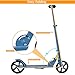Adult Scooter with 3 Seconds Easy-Folding System 200mm Big Wheels Teens Commuter Scooter, 220lbs Adjustable City Scooter Age 8 Up (Blue)