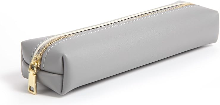 Amazon Co Jp Cogicogi 筆箱 おしゃれ ペンケース シンプル 女子 男子 学生 大人 かわいい 大容量 Puレザー製 M グレー 文房具 オフィス用品