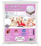 Superior Extra Heavy 8 Gauge Vinyl Mattress Protector Zippered Encasement Cover 100% Waterproof Full