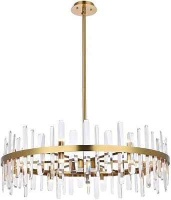 Elegant Decor Indoor Modern Serena 36 inch Crystal Round Chandelier - Satin Gold