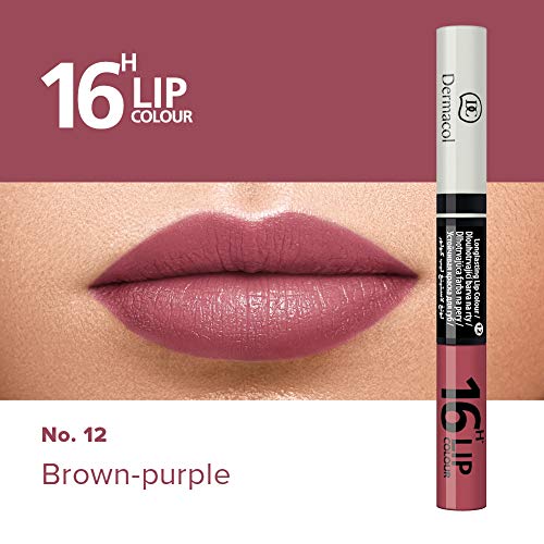 Dermacol DC Juego de Lápiz Labial y Brillo 2 en 1 - Larga Duración 16H | Pintalabios Voluminizador y Gloss Brillante | Maquillaje Waterproof Permanente Hidratante | Set Profesional - Doble Cuido