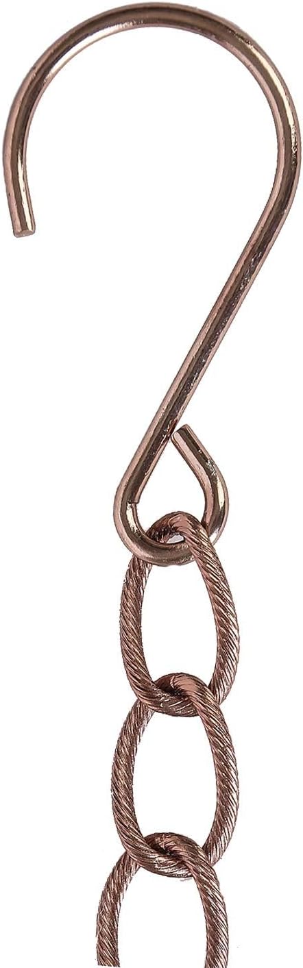 Topadorn Rain Chains Gutter 72" Metal Decorative Lotus Cup Rain Chain Bell for Home & Garden Decoration