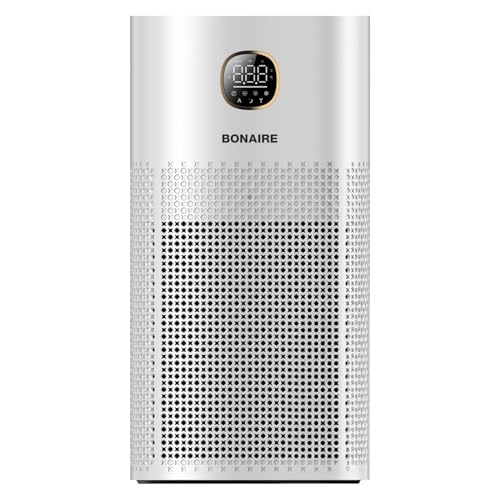 Bonaire Air Purifier for Home Allergies, Pets Hair In Bedroom upto 3600 ft², 3-in-1 HEPA13 Filter, Sleep, Auto Mode, PM2.5, WiFi, Remove Dust Smoke Hair Pollen Pollutants Odor, 29.5db Quiet, White, A6