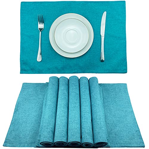 Weabetfu Cloth Placemats Set of 8 Heat Resistant Dining Table Place mats by Weabetfu - Used condition - US$24.67