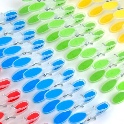 CENBEN 40PCS Plastic Clothes Pegs for Washing Line Coloured Soft Grip Clothes Pegs Washing Line Pegs Laundry Pegs Hanging Clothes Pins - Image 3