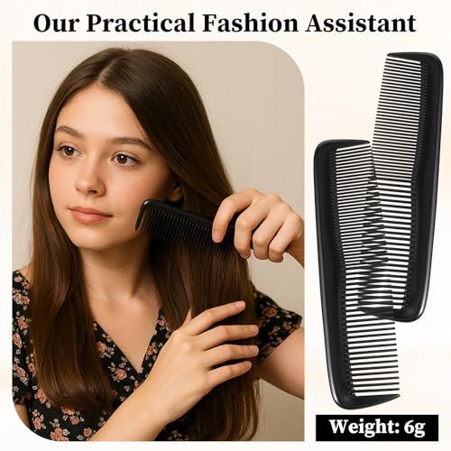 200 Peines de Plástico Negro 5 Pulgadas para Cabello miniatura 6