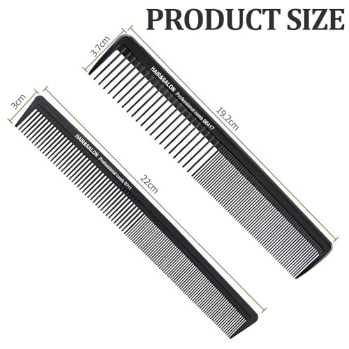 Haarkamm, 2 Stück Kompakter Haar Kamm, Grob fein 2 Zahnungen, Salon Friseur Haarpflege Werkzeuge für Männer und Frauen mit Verschiedenen Arten von Haaren
