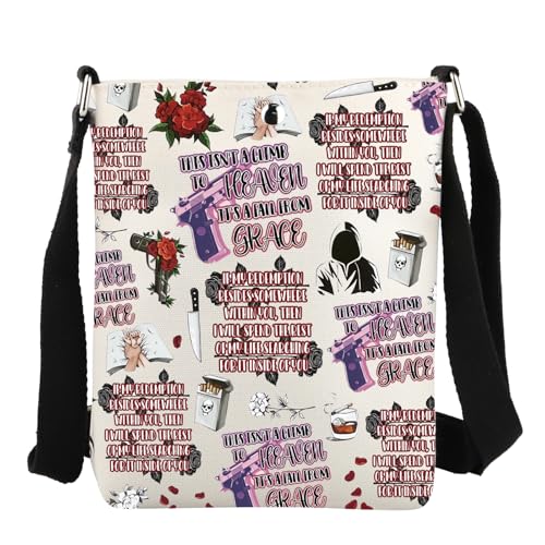 JYTAPP Haunting Bookish Crossbody Bag Z Meadows Adeline Quotes Cossbody Purse Dark Romance Lover Gift (beige)