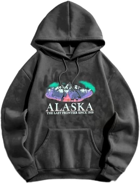 ZAFUL Men's Hooded Sweatshirt Graphic Colorblock Two Tone Fleece Lined Pullover Thermal Hoodie