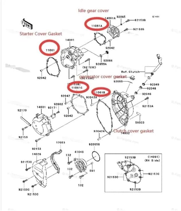 Motorcycle Engine Crankcase Covers Oil Pan Gasket Kits For Ni ZX10R ZX1000 2006-2010(The kits)