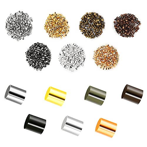 BENECREAT 8Pcs 925 Cuentas De Plata De Ley Con Goma, Cuentas De Tapón