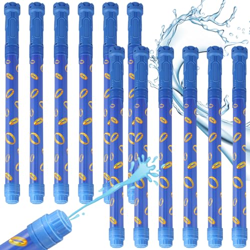 Halloscume 12 Pack Blue and Golden Rings Water Blaster Water