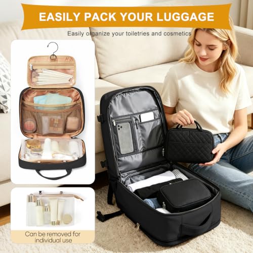 Image of coowoz Carry On Backpack Women Men Travel Backpack Airline Approved Laptop Backpack Sport Rucksack