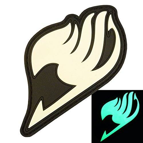 LEGEEON Glow Dark GITD Fairy Tail Japanese Manga Anime PVC Rubber 3D Fastener Patch