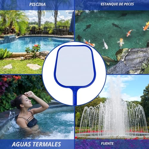 Miniatura 7 de Jsdoin Recogehojas Para Piscinas Profesional,Kits De Skimmer Piscinas Con 1.2m Barra Telescópica Para Spas, Natación, Pozos, Para Piscinas Claras, Leaves Y Debris