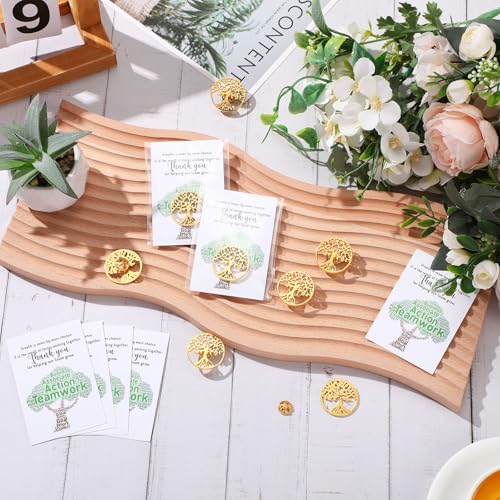Image of Employee Appreciation Gifts Team Pins for Coworkers Bulk Inspirational Lapel Pin with Thank You Cards Organza Bags Team Appreciation for Back to School Office Staff Coworker