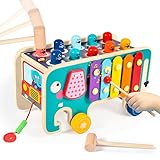 【Aprender mientras juega】Los juguetes para niños pequeños pueden hacer que su bebé esté más feliz y ocupado. Además, el juguete de madera es de partículas grandes, bordes pulidos y pintura a base de agua no tóxica, lo que satisface tanto la necesidad de aprendizaje divertido del bebé como el deseo de seguridad y calidad de los padres. Los niños aprenden conocimientos a través de juguetes educativos de desarrollo temprano y mejoran sus habilidades para la vida.